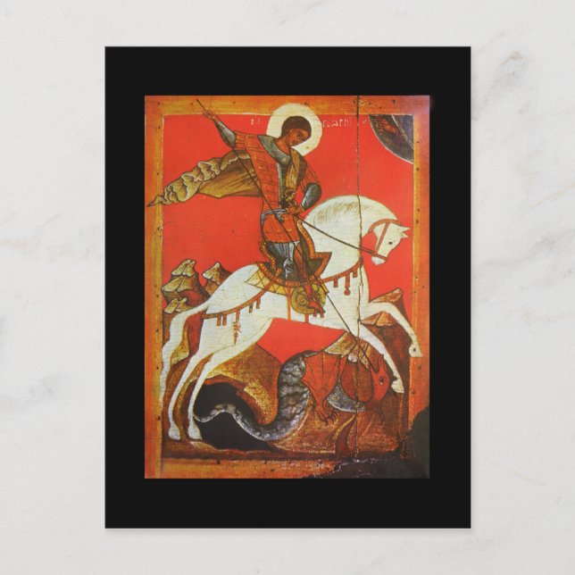 Saint George & Dragon Postcard Postkarte (Vorderseite)