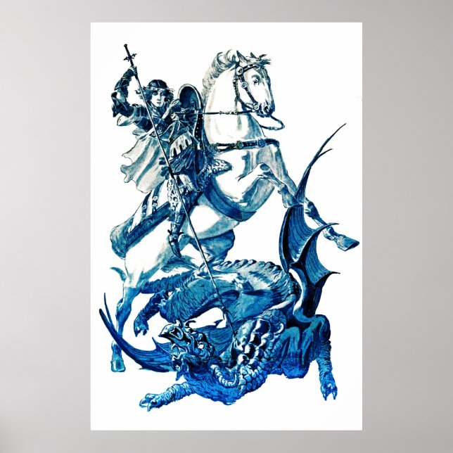Saint George kämpft gegen den Drachen Poster (Vorne)