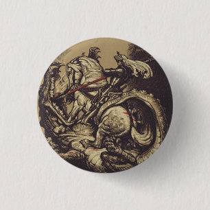 Saint George Killing der Drache Button