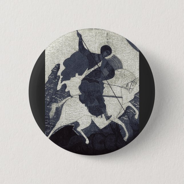 Saint George Killing der Drache Button (Vorderseite)