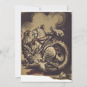 Saint George Killing der Drache Feiertagskarte
