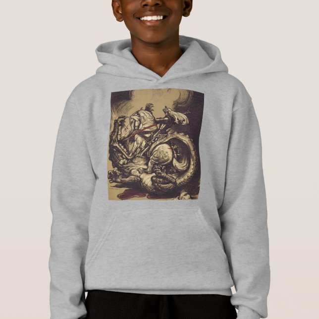 Saint George Killing der Drache Hoodie (Vorderseite)