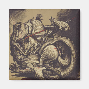 Saint George Killing der Drache Magnet