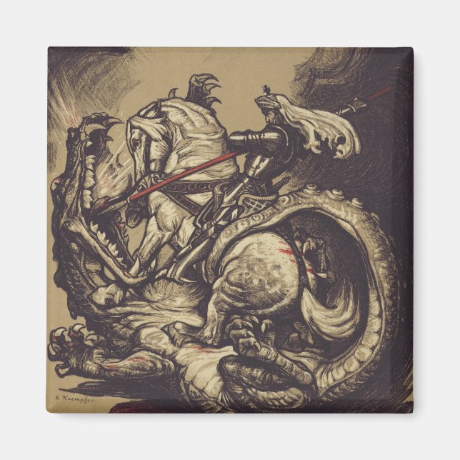 Saint George Killing der Drache Magnet (Vorne)