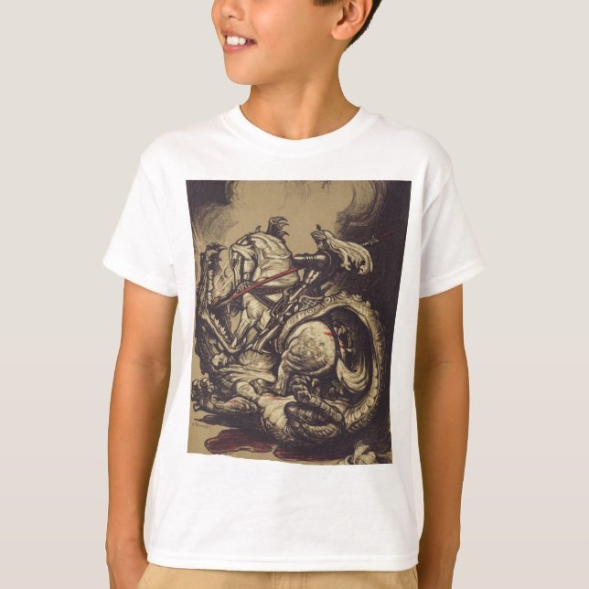 Saint George Killing der Drache T-Shirt (Vorderseite)