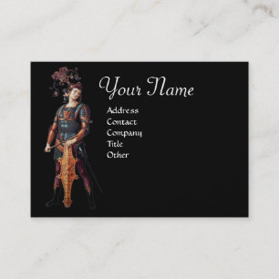 SAINT GEORGE Monogramm, schwarzes goldmetallic Pap Visitenkarte
