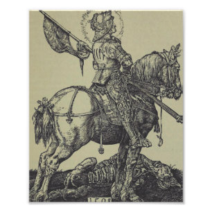 Saint George Slay der Drache Fotodruck