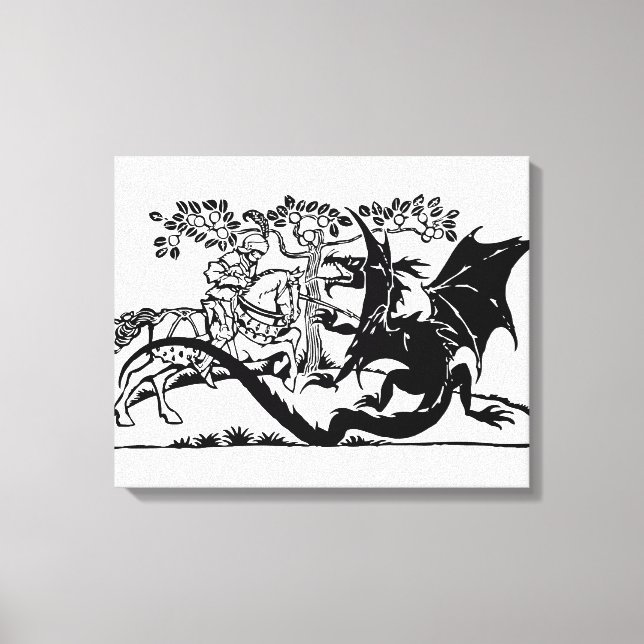 Saint George & The Dragon Leinwanddruck (Vorderseite)