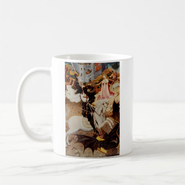 Saint George Tötet den Drachen von Bernat Martorel Kaffeetasse (Links)