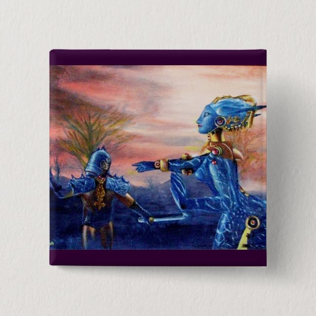 SAINT GEORGE UND ALIEN DRAGON BUTTON (Vorderseite)