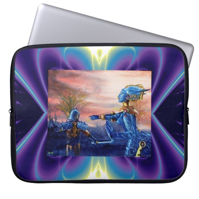 SAINT GEORGE UND ALIEN DRAGON LAPTOPSCHUTZHÜLLE (Vorderseite)