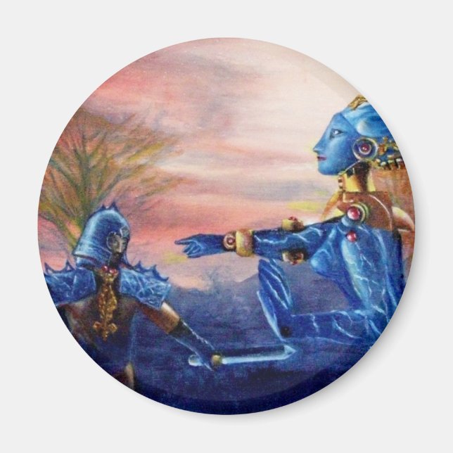 SAINT GEORGE UND ALIEN DRAGON MAGNET (Vorne)