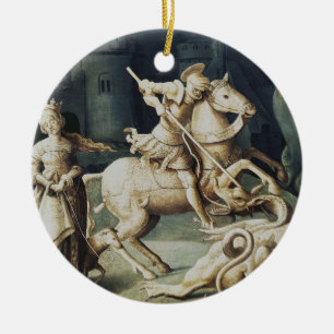 Saint George und der Drache Keramik Ornament
