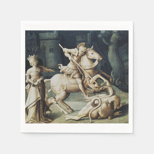 Saint George und der Drache Serviette (Vorderseite)