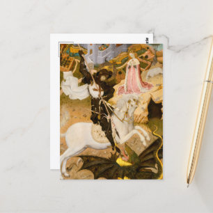 Saint George und der Drache von Bernat Martorell Postkarte