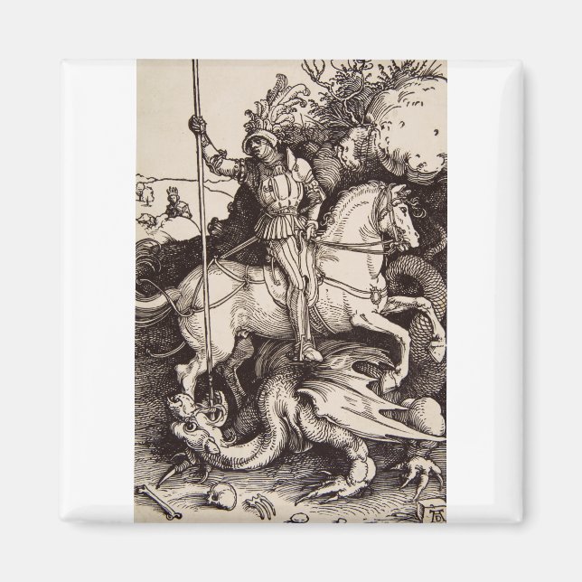 Saint George und der Drache von Durer Magnet (Vorne)