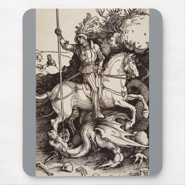 Saint George und der Drache von Durer Mousepad (Vorne)