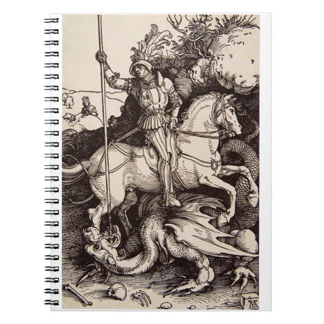 Saint George und der Drache von Durer Notizblock (Vorderseite)