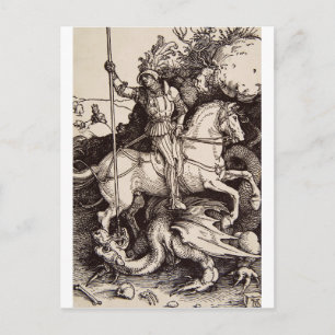 Saint George und der Drache von Durer Postkarte