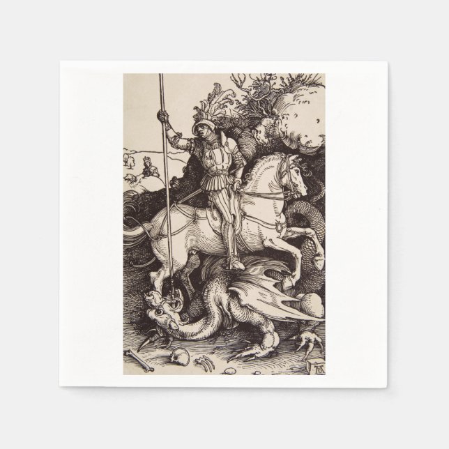 Saint George und der Drache von Durer Serviette (Vorderseite)