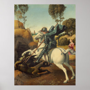 Saint George und der Dragon Raphael Poster