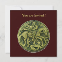 SAINT GEORGE UND DRAGON MEDALLION, braun