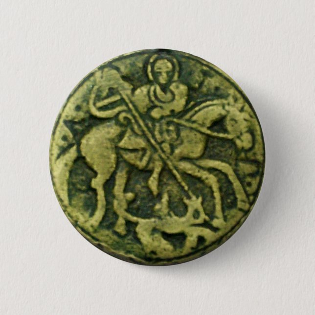 SAINT GEORGE UND DRAGON MEDALLION BUTTON (Vorderseite)