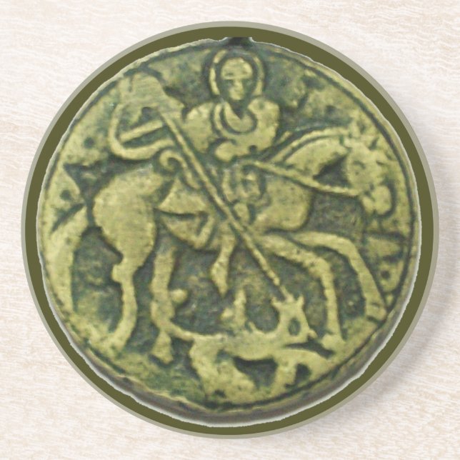 SAINT GEORGE UND DRAGON MEDALLION GETRÄNKEUNTERSETZER (Vorne)