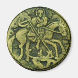 SAINT GEORGE UND DRAGON MEDALLION MAGNET