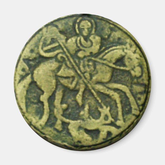 SAINT GEORGE UND DRAGON MEDALLION MAGNET (Vorne)