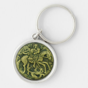 SAINT GEORGE UND DRAGON MEDALLION SCHLÜSSELANHÄNGER