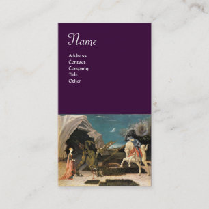 SAINT GEORGE UND THE DRAGON, braun, blau, lila Visitenkarte