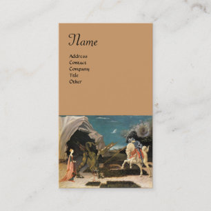 SAINT GEORGE UND THE DRAGON, braun, blau, rosa Visitenkarte