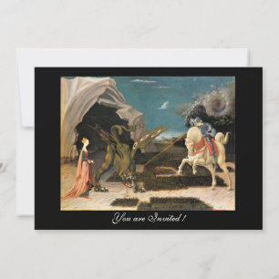 SAINT GEORGE UND THE DRAGON, braun, blau, rot Einladung