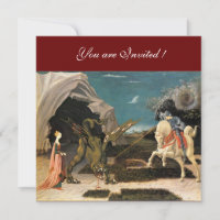 SAINT GEORGE UND THE DRAGON, braun, blau, schwarz