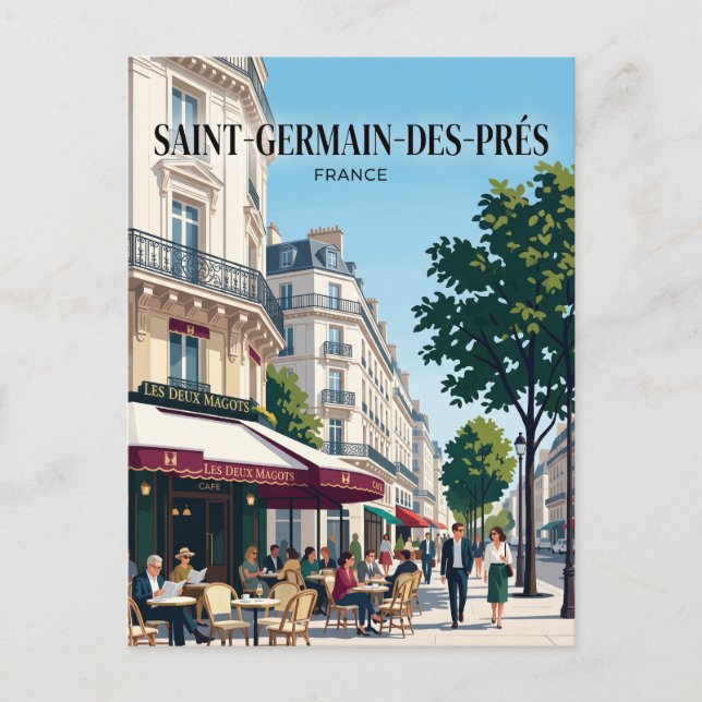 Saint-Germain-des-Prés Frankreich Postkarte (Vorderseite)