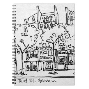 Saint-Germain-des-Pres Paris, Frankreich Notizblock