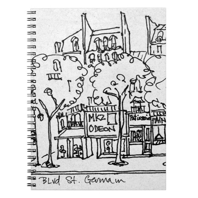 Saint-Germain-des-Pres| Paris, Frankreich Notizblock (Vorderseite)