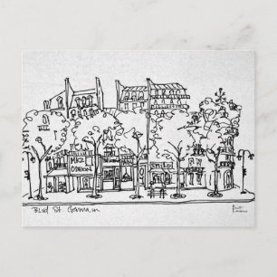 Saint-Germain-des-Pres   Paris, Frankreich Postkarte