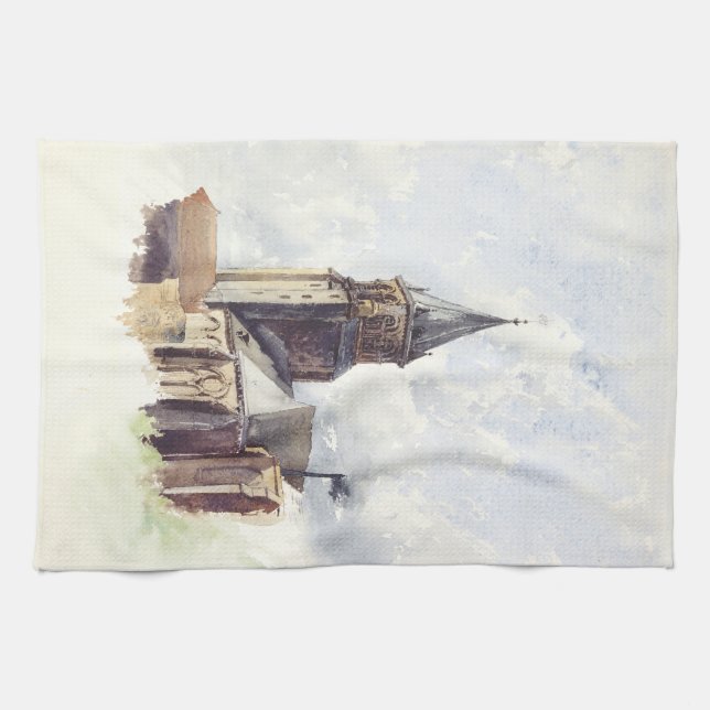 Saint Germain des Prés Paris Geschirrtuch (Horizontal)