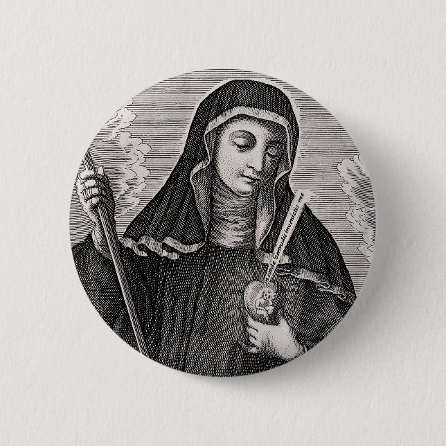 Saint Gertrude, der Mystiker der großen deutschen  Button (Vorderseite)