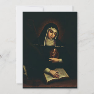 Saint Gertrude die Große deutsche Benediktinerin  Dankeskarte