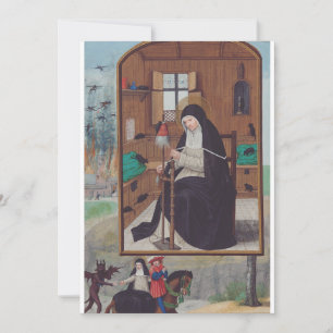 Saint Gertrude Helfta von Simon Bening Feiertagskarte