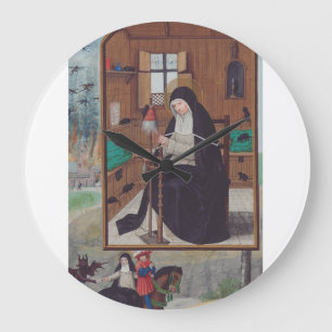 Saint Gertrude Helfta von Simon Bening Große Wanduhr