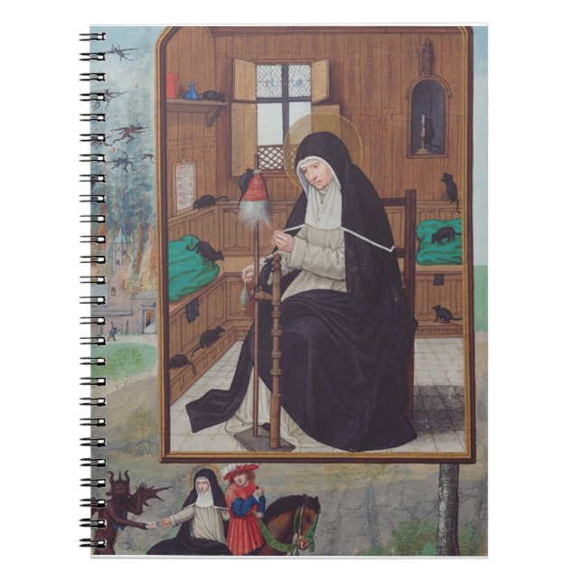 Saint Gertrude Helfta von Simon Bening Notizblock (Vorderseite)