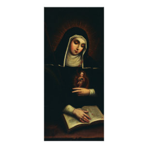 Saint Gertrude the Great German Benedicine Werbekarte