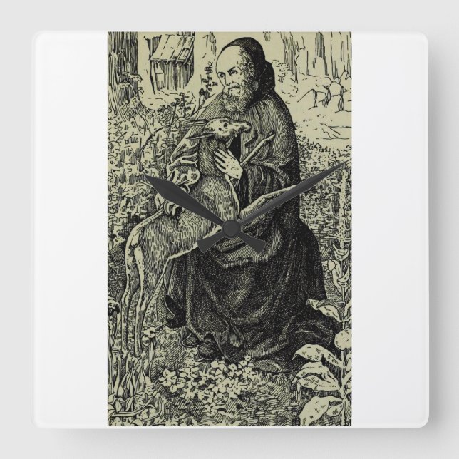 Saint Giles Quadratische Wanduhr (Vorderseite)