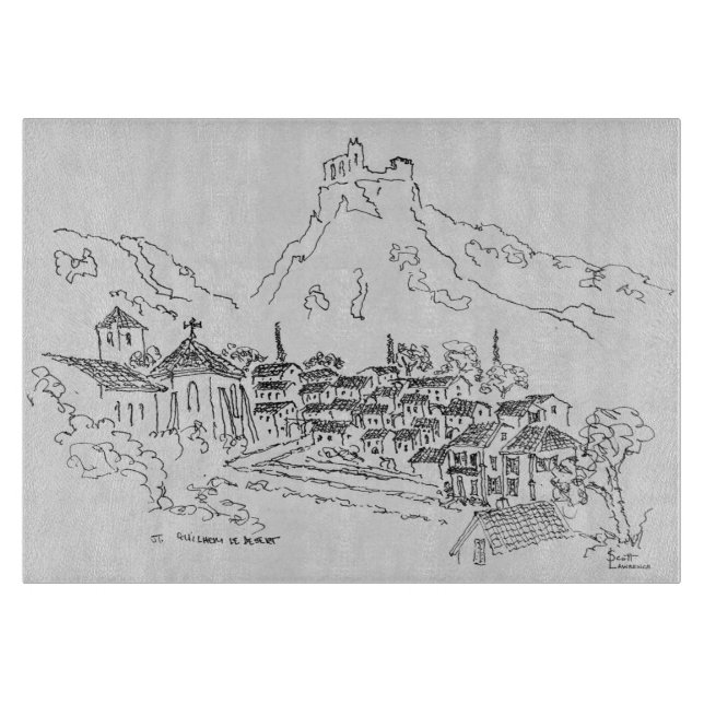 Saint-Guilhem-Le-Desert, Frankreich Schneidebrett (Vorderseite)