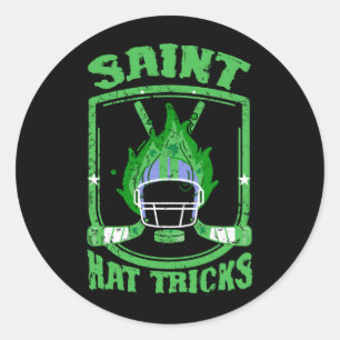 Saint Hat Tricks Hockey Kleeblatt Helmet St Patric Runder Aufkleber