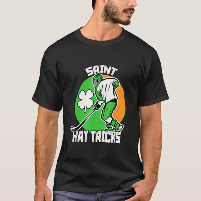 Saint Hat Tricks Hockey Kleeblatt St patricks suns T-Shirt (Vorderseite)